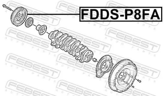 Riemenscheibe, Kurbelwelle FEBEST FDDS-P8FA Bild Riemenscheibe, Kurbelwelle FEBEST FDDS-P8FA