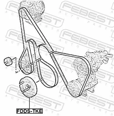 Riemenscheibe, Kurbelwelle FEBEST FDDS-TKE Bild Riemenscheibe, Kurbelwelle FEBEST FDDS-TKE