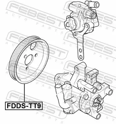 Riemenscheibe, Servopumpe FEBEST FDDS-TT9 Bild Riemenscheibe, Servopumpe FEBEST FDDS-TT9