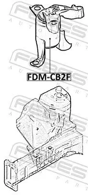 Lagerung, Motor vorne FEBEST FDM-CB2F Bild Lagerung, Motor vorne FEBEST FDM-CB2F