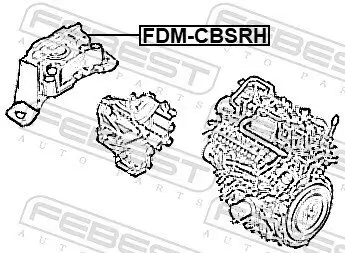 Lagerung, Motor rechts FEBEST FDM-CBSRH Bild Lagerung, Motor rechts FEBEST FDM-CBSRH