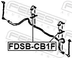 Lagerung, Stabilisator FEBEST FDSB-CB1F Bild Lagerung, Stabilisator FEBEST FDSB-CB1F