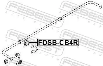 Lagerung, Stabilisator FEBEST FDSB-CB4R Bild Lagerung, Stabilisator FEBEST FDSB-CB4R