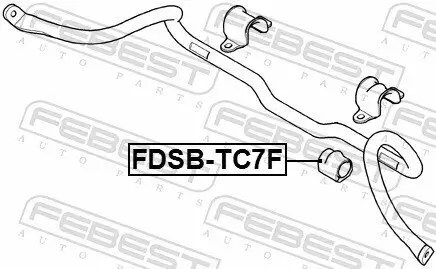 Lagerung, Stabilisator FEBEST FDSB-TC7F Bild Lagerung, Stabilisator FEBEST FDSB-TC7F