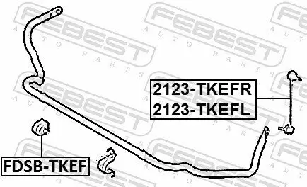 Lagerung, Stabilisator FEBEST FDSB-TKEF Bild Lagerung, Stabilisator FEBEST FDSB-TKEF