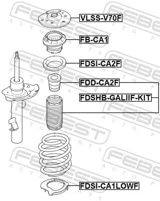 Federteller Vorderachse unten FEBEST FDSI-CA1LOWF Bild Federteller Vorderachse unten FEBEST FDSI-CA1LOWF