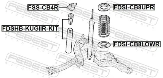 Federteller Hinterachse unten FEBEST FDSI-CB8LOWR Bild Federteller Hinterachse unten FEBEST FDSI-CB8LOWR