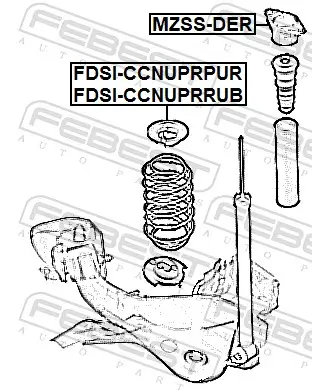 Federteller Hinterachse oben FEBEST FDSI-CCNUPRPUR Bild Federteller Hinterachse oben FEBEST FDSI-CCNUPRPUR