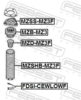 Federteller unten FEBEST FDSI-CEWLOWF Bild Federteller unten FEBEST FDSI-CEWLOWF