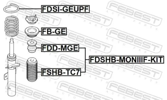 Federteller Vorderachse oben FEBEST FDSI-GEUPF Bild Federteller Vorderachse oben FEBEST FDSI-GEUPF