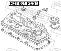 Dichtung, Zylinderkopfhaube FEBEST FDT-001-PCS4 Bild Dichtung, Zylinderkopfhaube FEBEST FDT-001-PCS4
