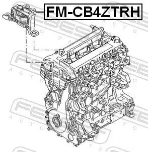 Lagerung, Motor vorne rechts FEBEST FM-CB4ZTRH Bild Lagerung, Motor vorne rechts FEBEST FM-CB4ZTRH