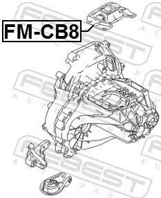 Lagerung, Motor FEBEST FM-CB8 Bild Lagerung, Motor FEBEST FM-CB8