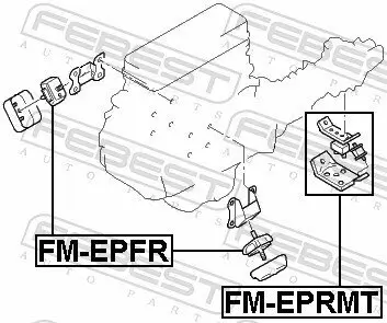 Lagerung, Motor hinten FEBEST FM-EPRMT Bild Lagerung, Motor hinten FEBEST FM-EPRMT