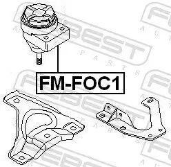 Lagerung, Motor FEBEST FM-FOC1 Bild Lagerung, Motor FEBEST FM-FOC1