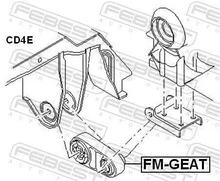 Lagerung, Automatikgetriebe Fronteinbau FEBEST FM-GEAT Bild Lagerung, Automatikgetriebe Fronteinbau FEBEST FM-GEAT