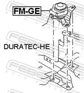 Lagerung, Motor vorne rechts FEBEST FM-GE Bild Lagerung, Motor vorne rechts FEBEST FM-GE
