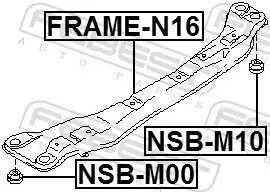 Achskörper Vorderachse FEBEST FRAME-N16 Bild Achskörper Vorderachse FEBEST FRAME-N16