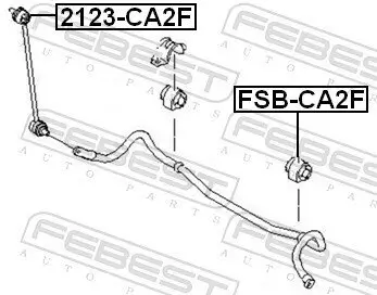 Lagerung, Stabilisator FEBEST FSB-CA2F Bild Lagerung, Stabilisator FEBEST FSB-CA2F