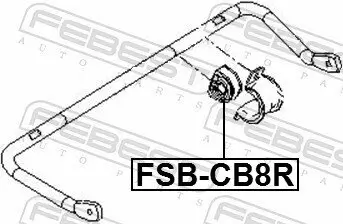 Lagerung, Stabilisator FEBEST FSB-CB8R Bild Lagerung, Stabilisator FEBEST FSB-CB8R