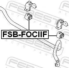 Lagerung, Stabilisator FEBEST FSB-FOCIIF Bild Lagerung, Stabilisator FEBEST FSB-FOCIIF