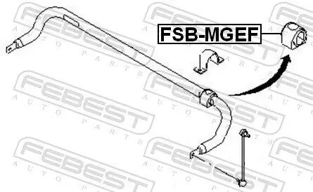 Lagerung, Stabilisator FEBEST FSB-MGEF Bild Lagerung, Stabilisator FEBEST FSB-MGEF