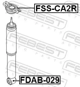 Federbeinstützlager Hinterachse FEBEST FSS-CA2R Bild Federbeinstützlager Hinterachse FEBEST FSS-CA2R