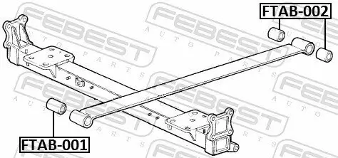 Lagerbuchse, Blattfeder FEBEST FTAB-001 Bild Lagerbuchse, Blattfeder FEBEST FTAB-001