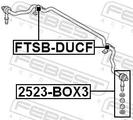 Reparatursatz, Stabilisatorlager Vorderachse beidseitig FEBEST FTSB-DUCF Bild Reparatursatz, Stabilisatorlager Vorderachse beidseitig FEBEST FTSB-DUCF