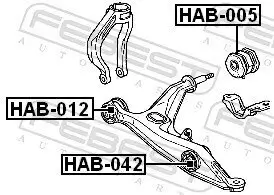 Lagerung, Lenker FEBEST HAB-012 Bild Lagerung, Lenker FEBEST HAB-012