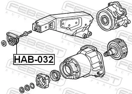Lagerung, Differential FEBEST HAB-032 Bild Lagerung, Differential FEBEST HAB-032