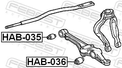 Lagerung, Lenker FEBEST HAB-035 Bild Lagerung, Lenker FEBEST HAB-035