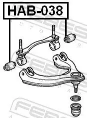 Lagerung, Lenker Vorderachse oben innen FEBEST HAB-038 Bild Lagerung, Lenker Vorderachse oben innen FEBEST HAB-038