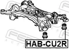 Lagerung, Achskörper unten FEBEST HAB-CU2R Bild Lagerung, Achskörper unten FEBEST HAB-CU2R
