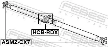 Lager, Gelenkwellenmittellager FEBEST HCB-RDX Bild Lager, Gelenkwellenmittellager FEBEST HCB-RDX
