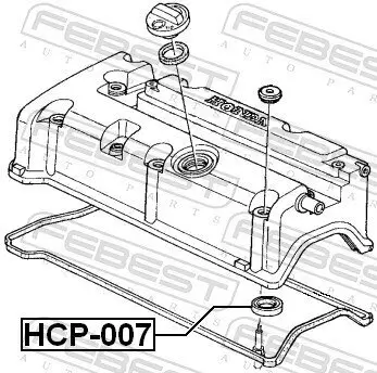 Dichtring, Kerzenschacht FEBEST HCP-007 Bild Dichtring, Kerzenschacht FEBEST HCP-007