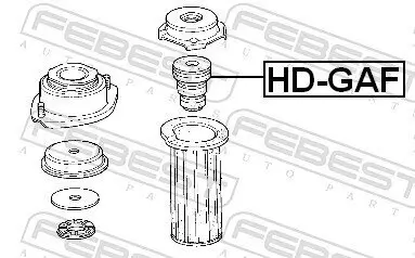 Anschlagpuffer, Federung Vorderachse FEBEST HD-GAF Bild Anschlagpuffer, Federung Vorderachse FEBEST HD-GAF
