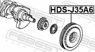 Riemenscheibe, Kurbelwelle FEBEST HDS-J35A6 Bild Riemenscheibe, Kurbelwelle FEBEST HDS-J35A6