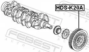 Riemenscheibe, Kurbelwelle FEBEST HDS-K20A Bild Riemenscheibe, Kurbelwelle FEBEST HDS-K20A