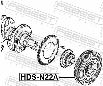 Riemenscheibe, Kurbelwelle FEBEST HDS-N22A Bild Riemenscheibe, Kurbelwelle FEBEST HDS-N22A
