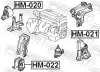 Lagerung, Motor vorne FEBEST HM-022 Bild Lagerung, Motor vorne FEBEST HM-022