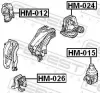 Lagerung, Motor FEBEST HM-026 Bild Lagerung, Motor FEBEST HM-026