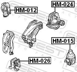 Lagerung, Motor FEBEST HM-026 Bild Lagerung, Motor FEBEST HM-026