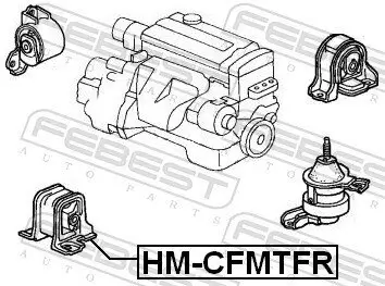 Lagerung, Motor vorne FEBEST HM-CFMTFR Bild Lagerung, Motor vorne FEBEST HM-CFMTFR