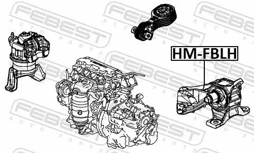 Lagerung, Motor vorne links FEBEST HM-FBLH Bild Lagerung, Motor vorne links FEBEST HM-FBLH