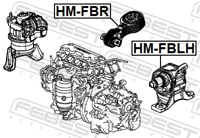 Lagerung, Motor hinten FEBEST HM-FBR Bild Lagerung, Motor hinten FEBEST HM-FBR