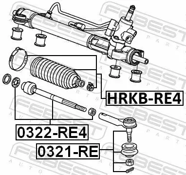 Faltenbalg, Lenkung Vorderachse FEBEST HRKB-RE4 Bild Faltenbalg, Lenkung Vorderachse FEBEST HRKB-RE4