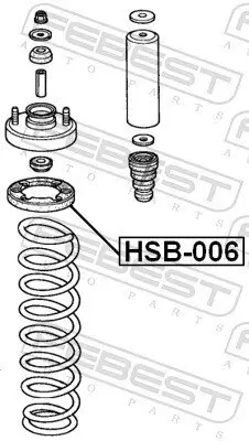 Federteller Vorderachse oben FEBEST HSB-006 Bild Federteller Vorderachse oben FEBEST HSB-006