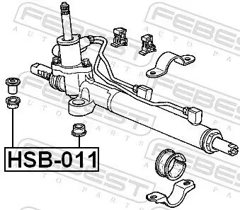 Lagerung, Lenkgetriebe FEBEST HSB-011 Bild Lagerung, Lenkgetriebe FEBEST HSB-011