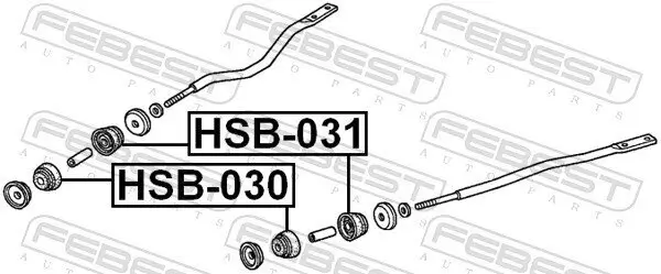 Lagerung, Lenker FEBEST HSB-030 Bild Lagerung, Lenker FEBEST HSB-030